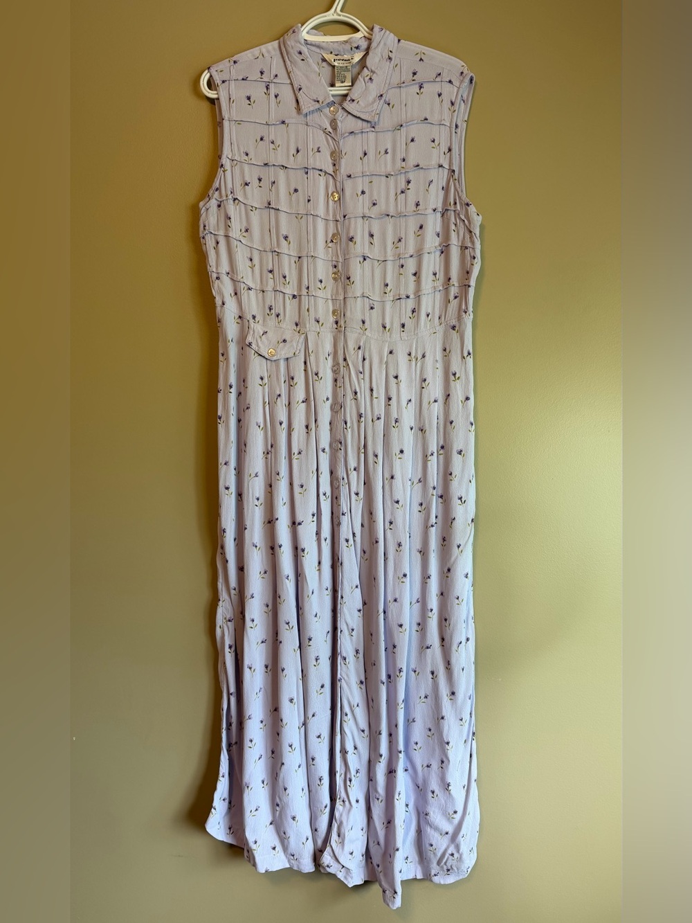Vintage 90’s Ditsy Floral Cottagecore Teachercore Lavender Maxi Dress